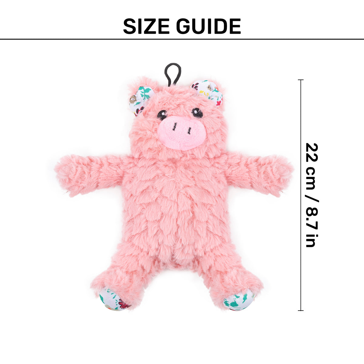 HUFT Precious Piggy Plush Toy For Dog - Pink - Heads Up For Tails