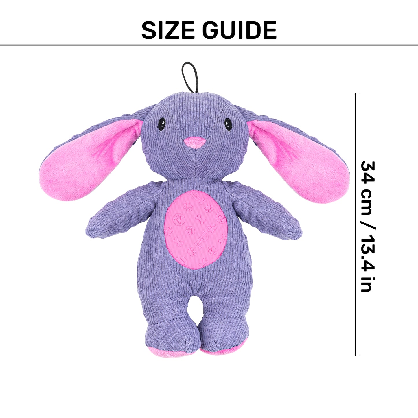 HUFT Huggable Henry Plush Toy For Dog - Purple