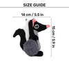 HUFT Sally The Skunk Plush Toy For Dog - Black - Heads Up For Tails