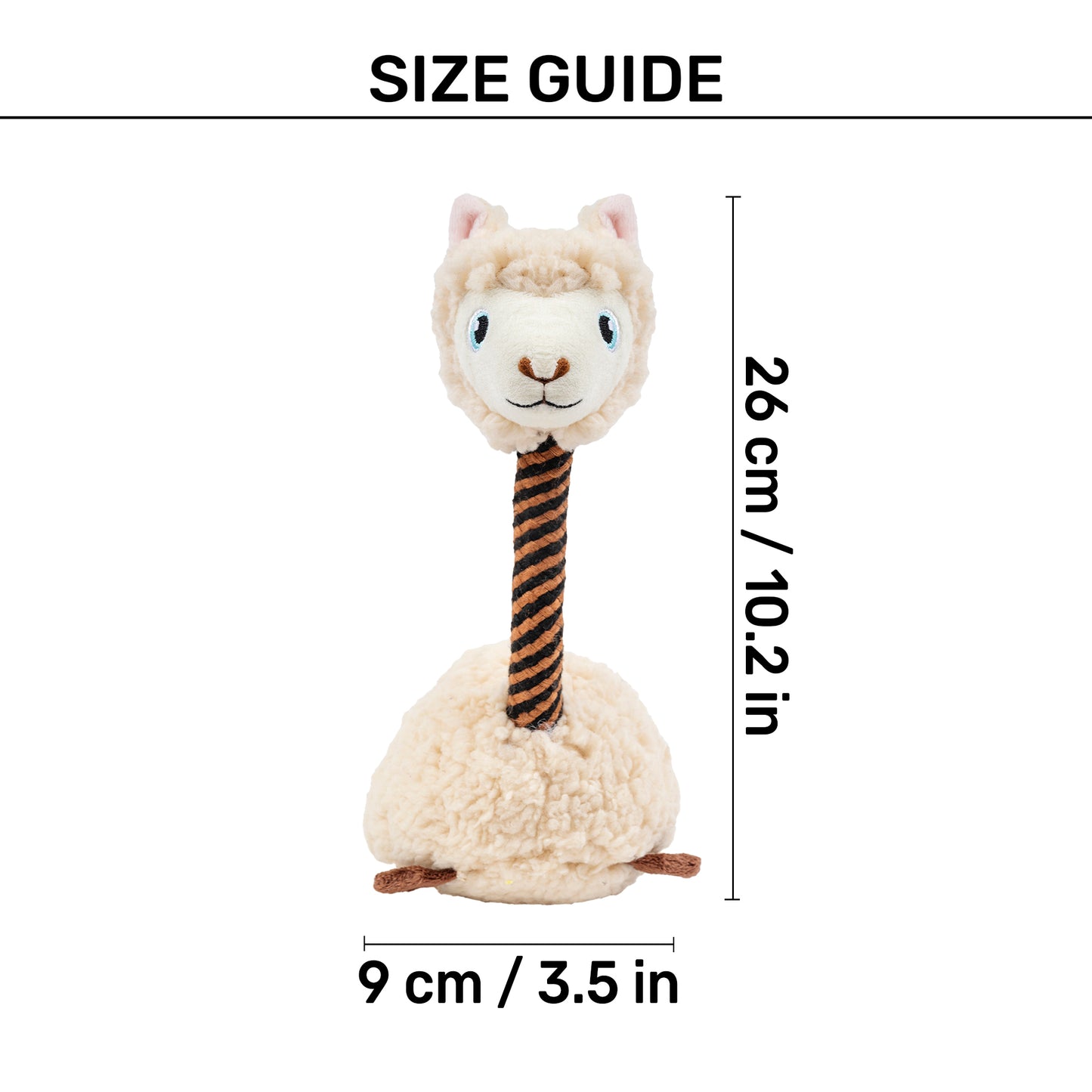 HUFT Baa Baa Plush Toy For Dog - Off White