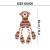HUFT Funky Monki Plush Dog Toy - Brown - Heads Up For Tails
