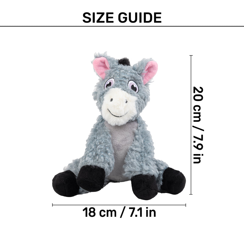 HUFT Donky Donk Plush Toy For Dog - Grey - Heads Up For Tails