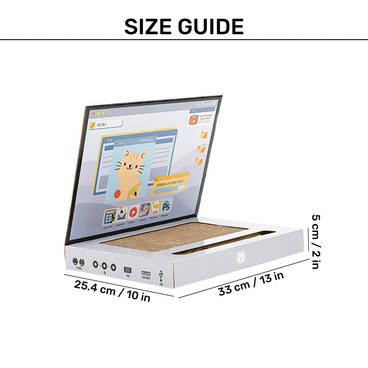 HUFT Meowbook Laptop Sctacher For Cat - Grey - Heads Up For Tails