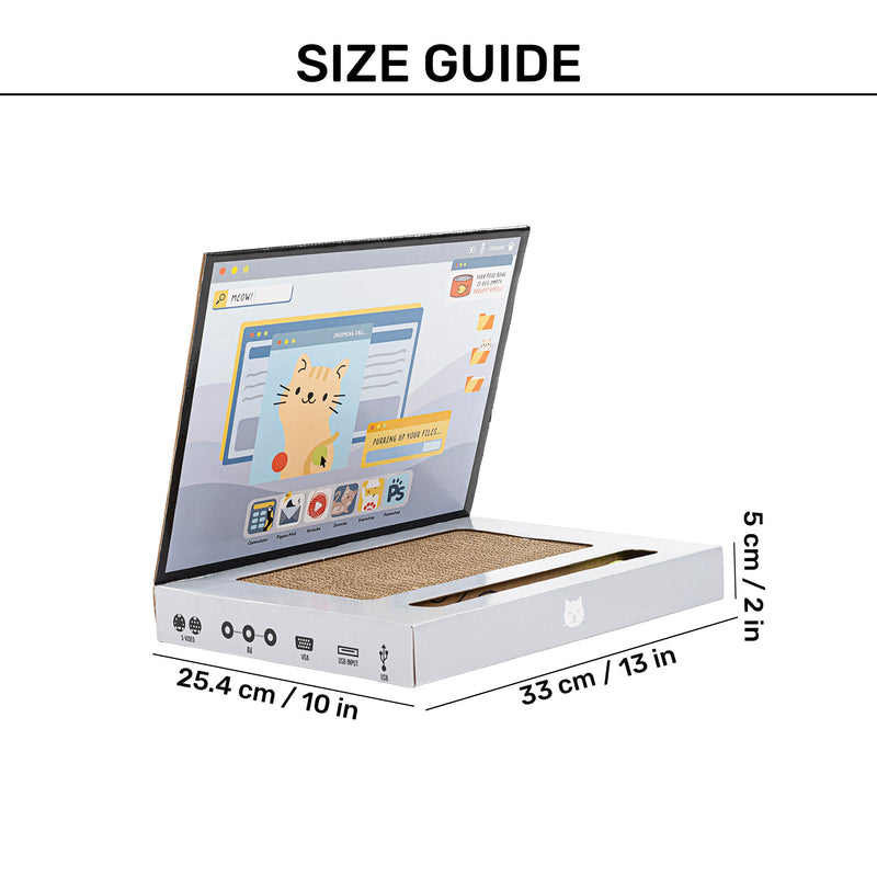HUFT Meowbook Laptop Sctacher For Cat - Grey - Heads Up For Tails