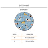 HUFT Bark & Bloom Round Mat For Dog & Cat - Blue - Heads Up For Tails