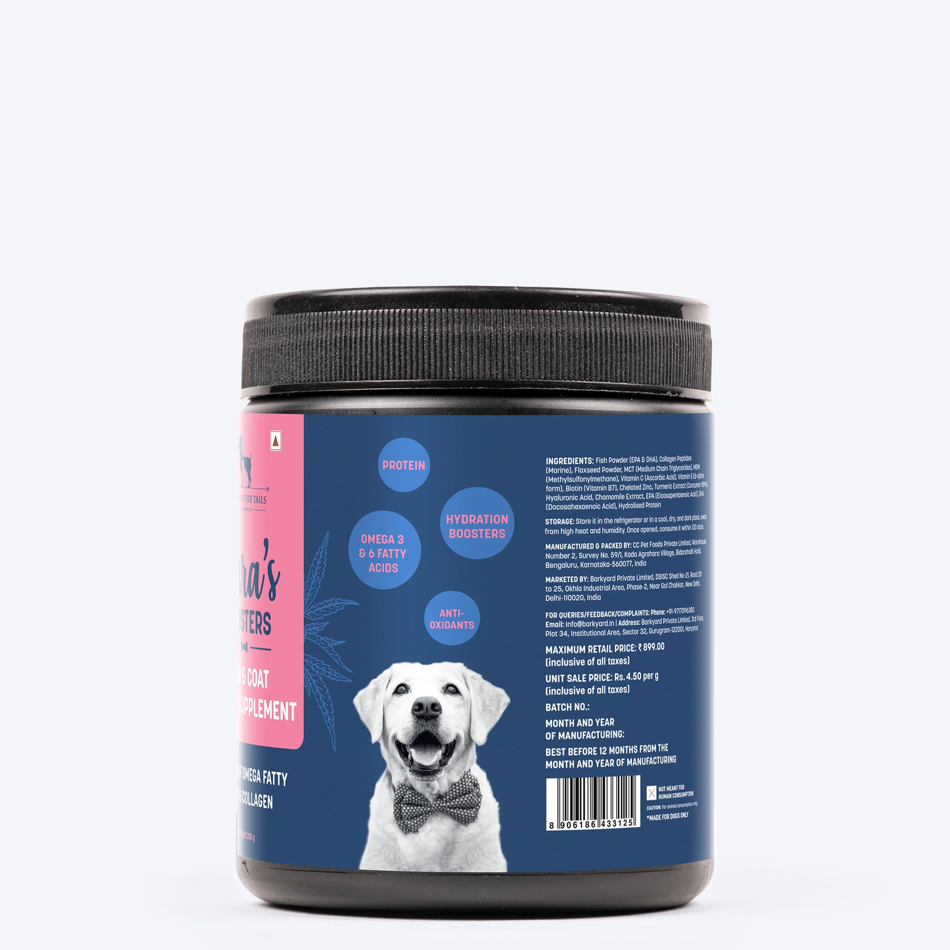 Sars's Boosters Skin & Coat Health Supplement For Dogs - 200 gm - Heads Up For Tails