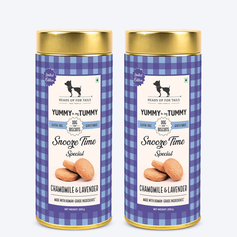 HUFT YIMT Snooze Time Special Dog Biscuits, Chamomile & Lavender, 200 gm, gluten-free, gently baked, limited edition