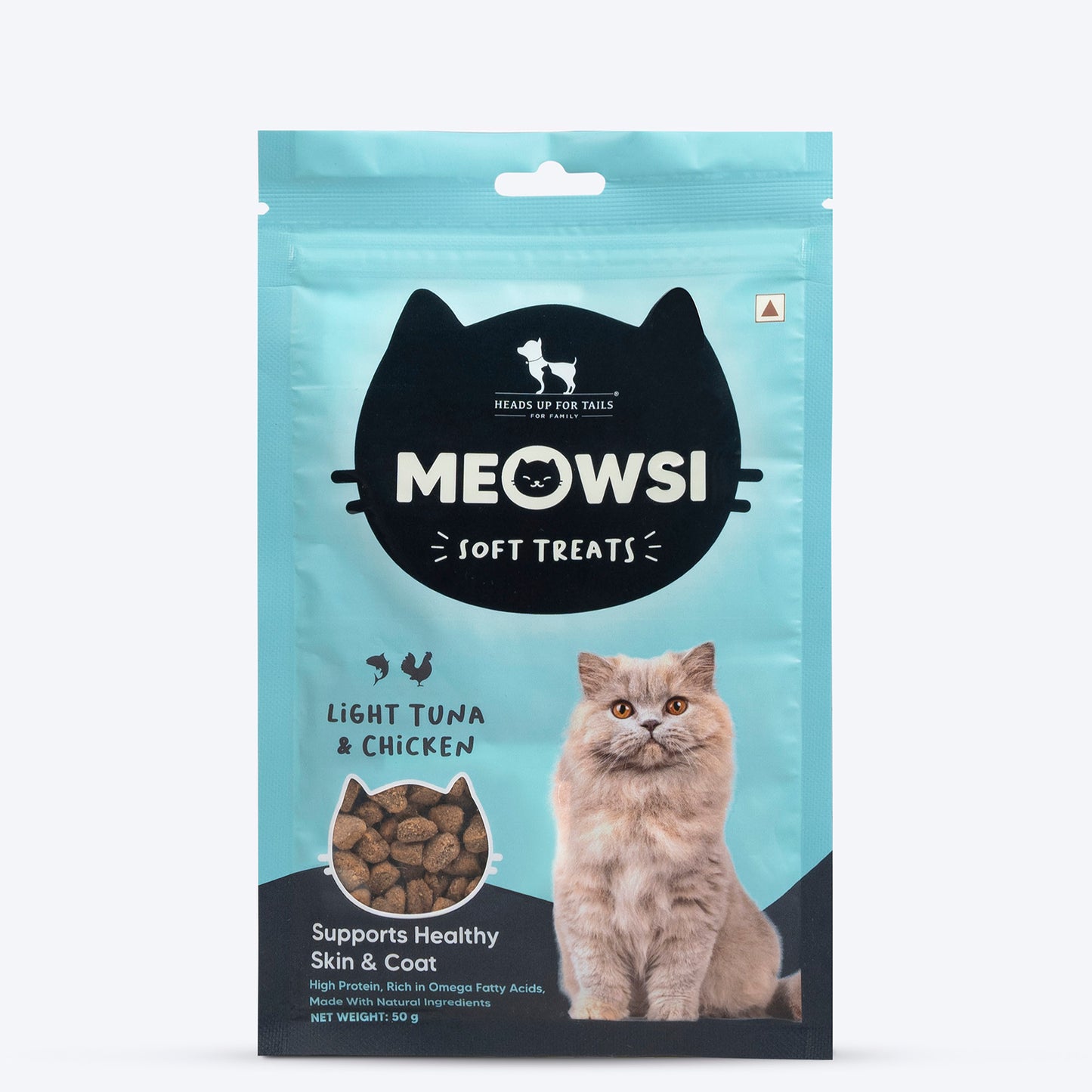 Meowsi by HUFT Light Tuna & Chicken Soft Cat Treats - 50 gm - Heads Up For Tails