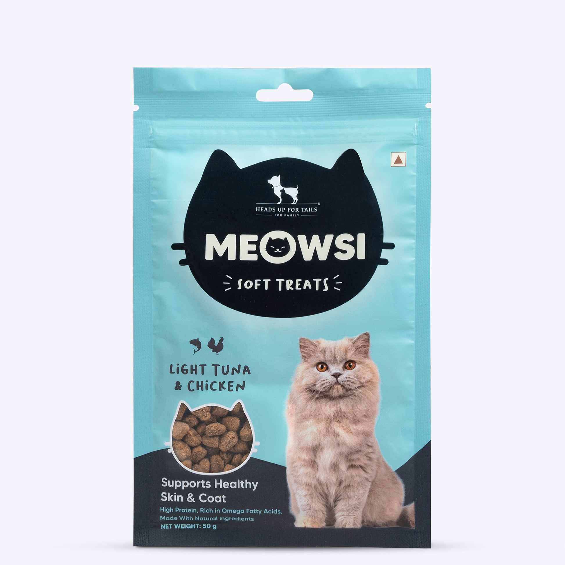 Meowsi by HUFT Light Tuna & Chicken Soft Cat Treats - 50 gm - Heads Up For Tails