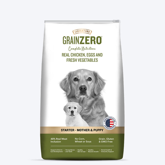 Signature Grain Zero Starter Food For Mother & Puppy - All Breed Formula - Heads Up For Tails