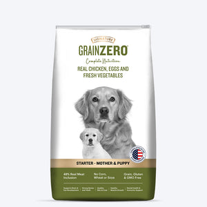 Signature Grain Zero Starter Food For Mother & Puppy - All Breed Formula - Heads Up For Tails