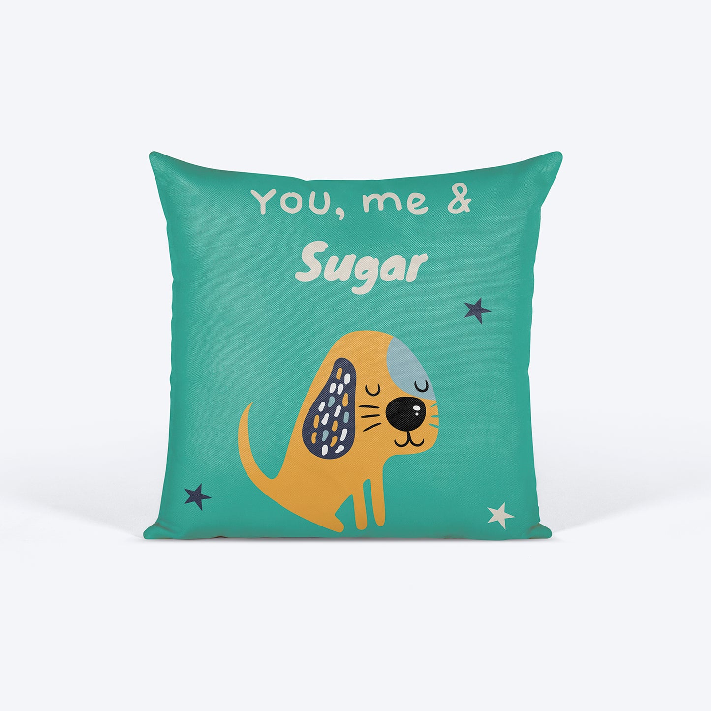 HUFT You Me and (Pet Name) Personalised Cushion For Dogs - 12x12 inches - Heads Up For Tails