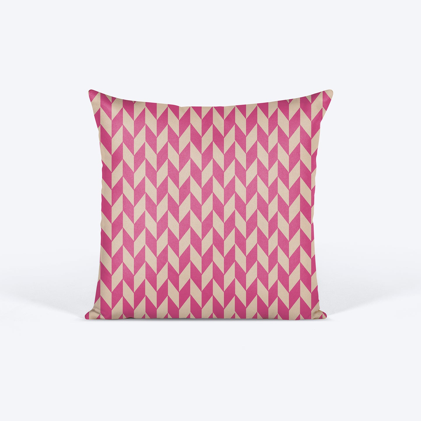 HUFT Pink Herringbone with Silhouette Personalised Cushion - 12 inches (30 x 30 cm) - Heads Up For Tails