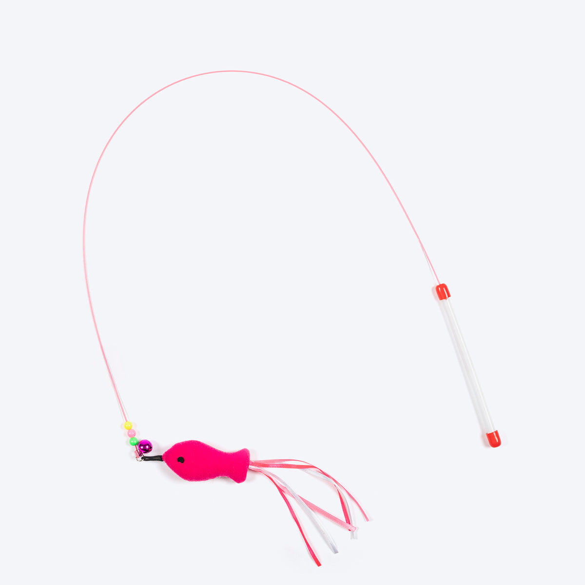 TLC Fishing Rod Wand Toy For Cat - Pink - Heads Up For Tails