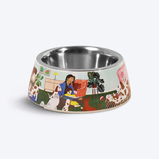 The Plated Project Pawprints Of Love Pet Bowl - Multicolor - S_01