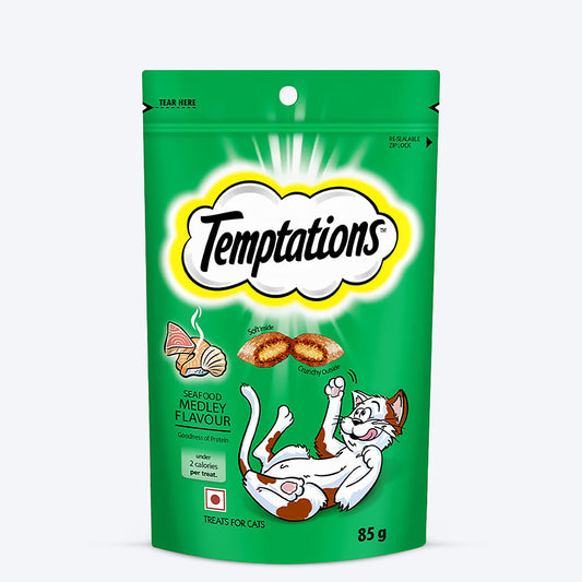 Temptations Cat Treat Seafood Medley Flavour - 85g - Heads Up For Tails