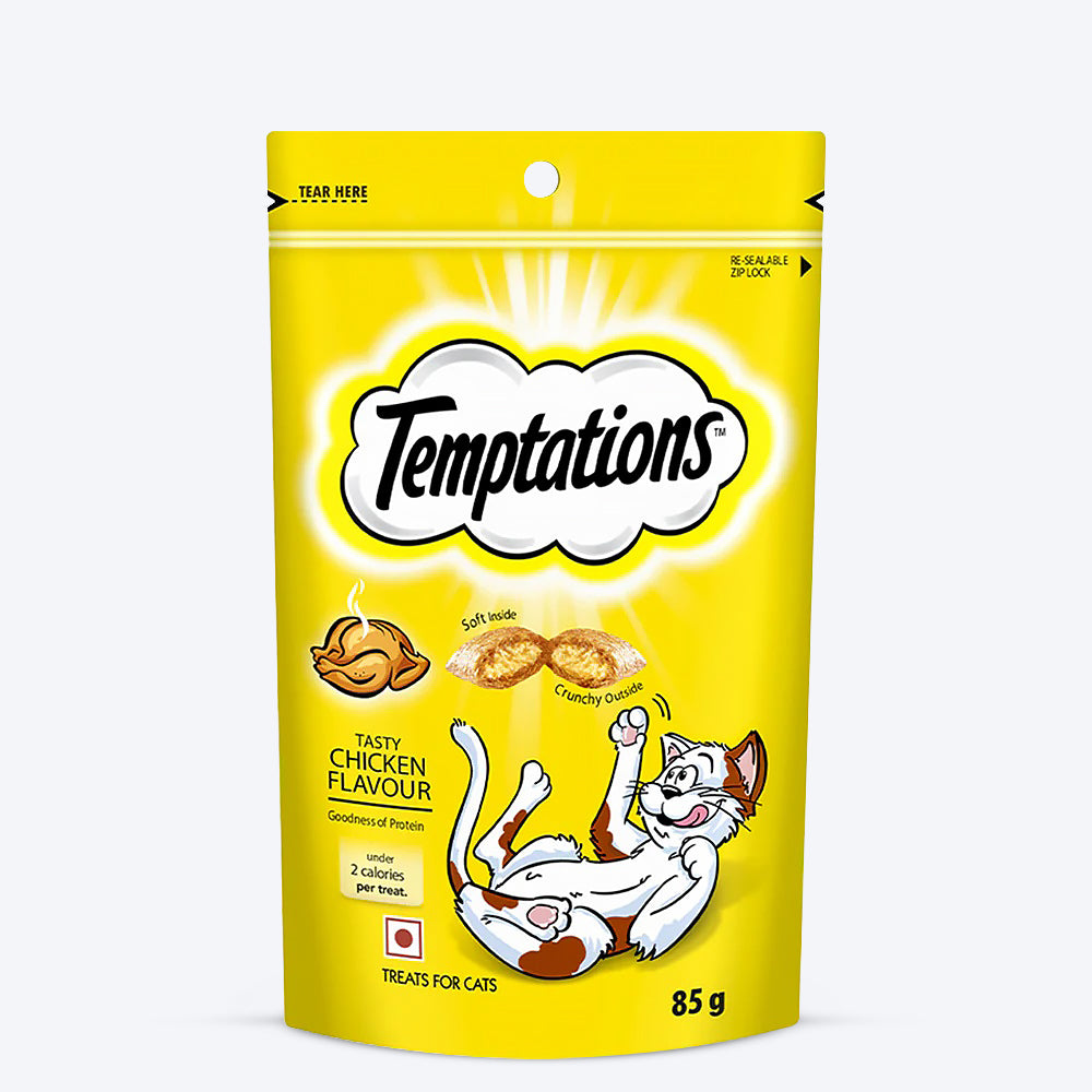 Temptations Cat Treat Tasty Chicken Flavour - 85g - Heads Up For Tails