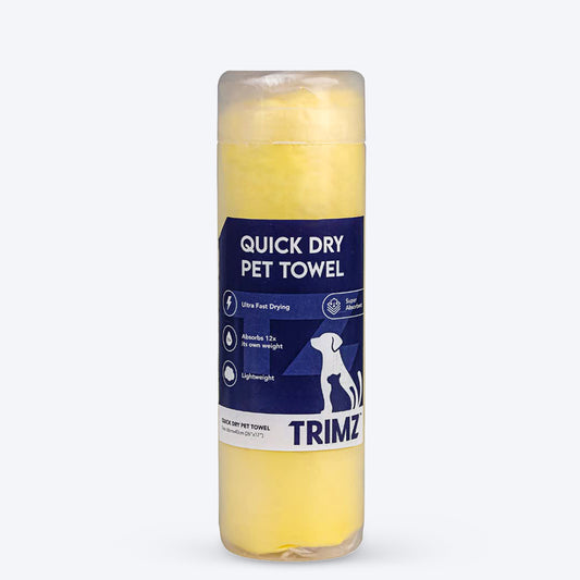 Trimz Quick Dry Absorption Pet Towel - Yellow