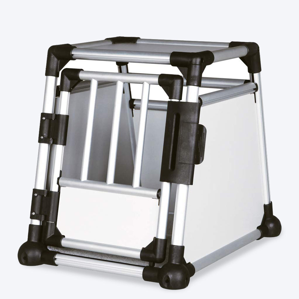 Trixie Silver Transport Box Aluminum For Dogs & Cats - Heads Up For Tails