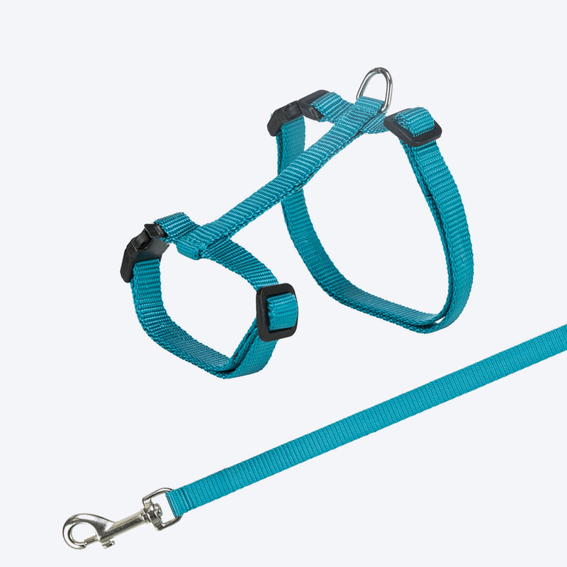 Trixie Cat Harness with Leash - (34 x 57 cm) - Assorted - Heads Up For Tails