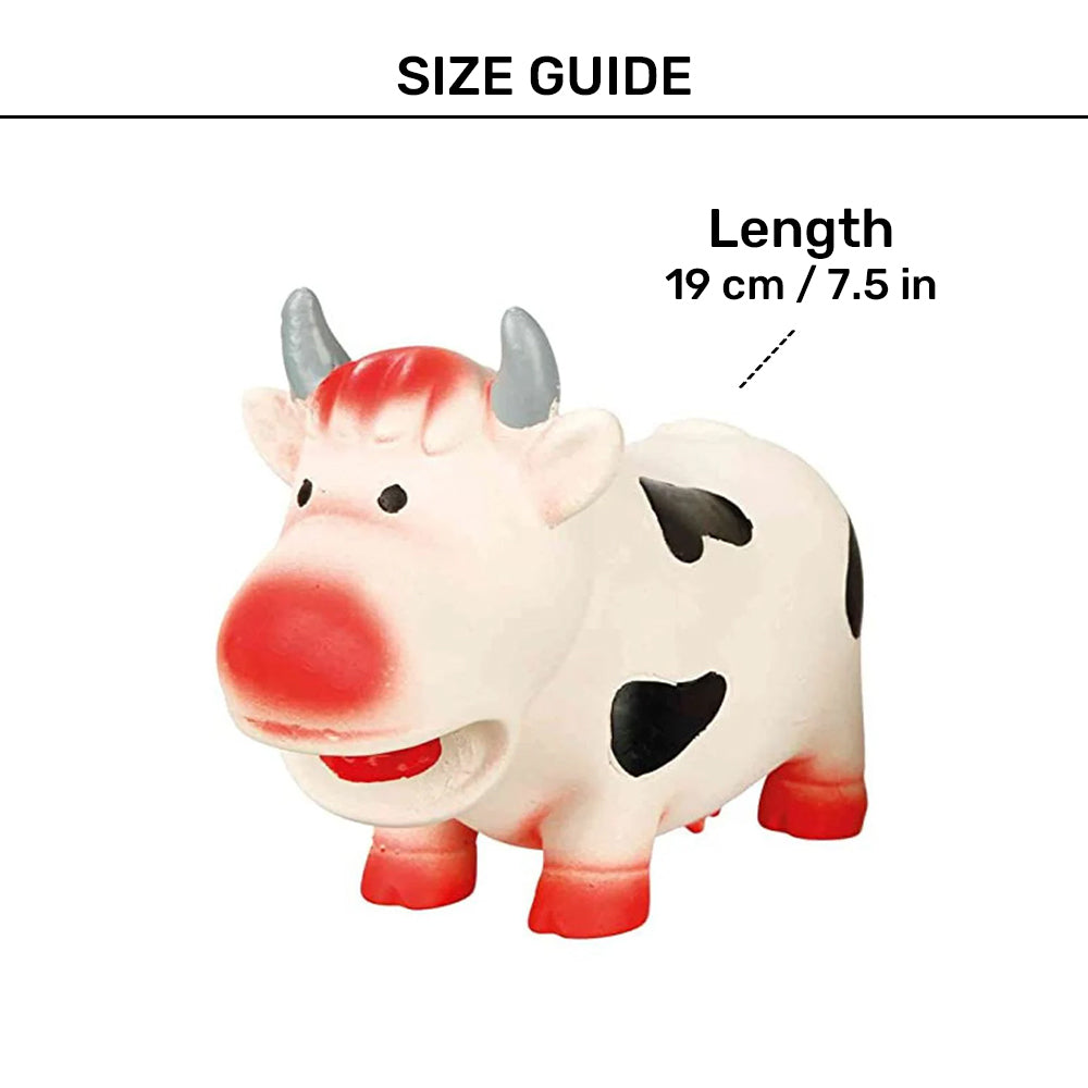 Trixie Cow Latex Squeaker Dog Toy with Original Animal Sound - 19 Cm - Heads Up For Tails