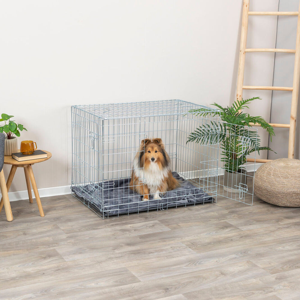 Trixie Home Transport Cage For Pets - Wire Mesh with Two Doors - Heads Up For Tails