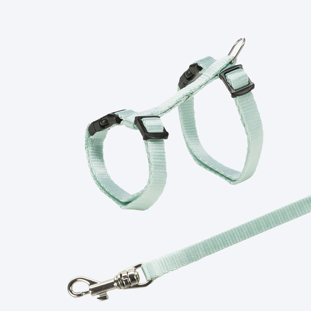 Trixie Nylon Kitten Harness with Leash - Assorted - Heads Up For Tails