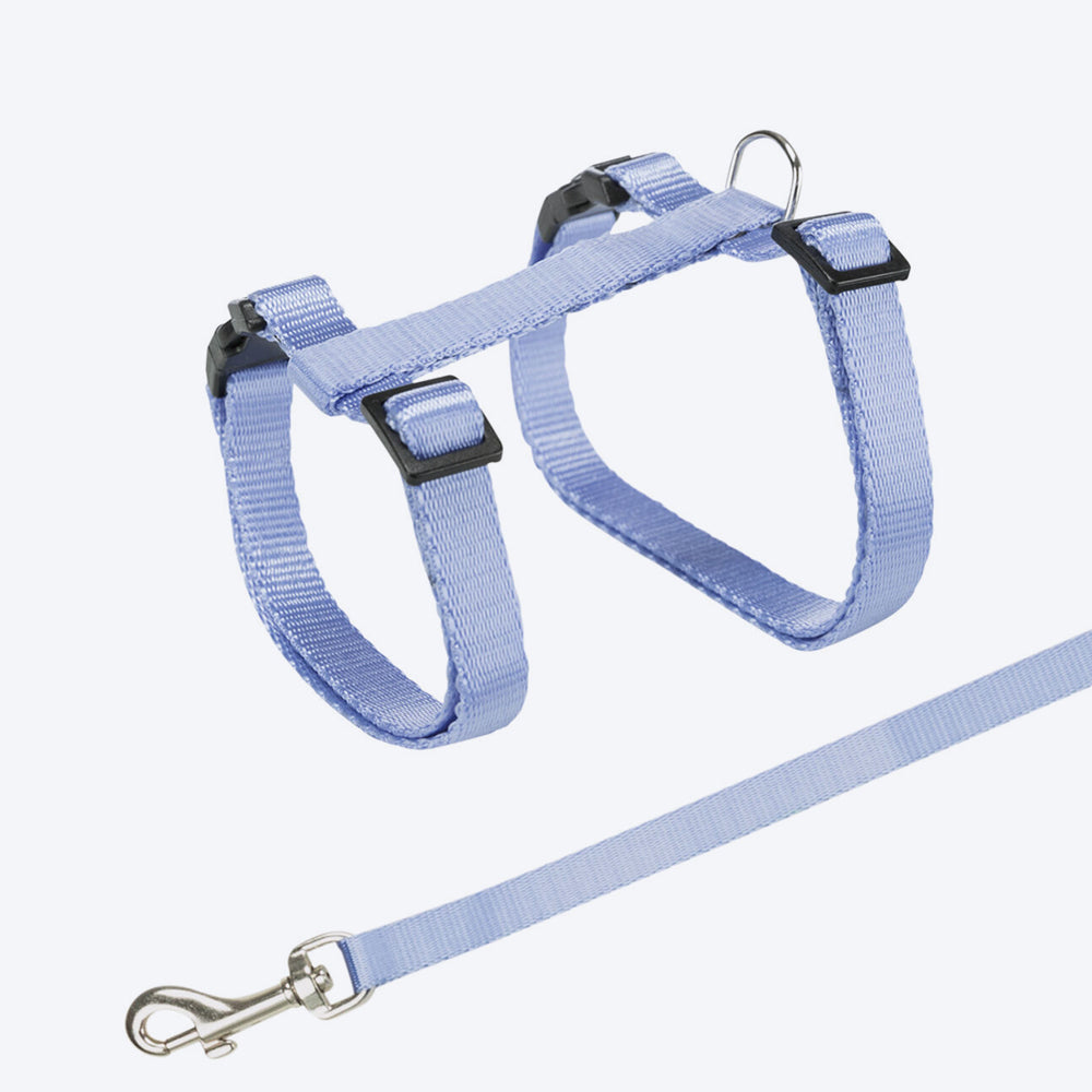 Trixie Nylon Cat Harness with Leash - Assorted - Heads Up For Tails