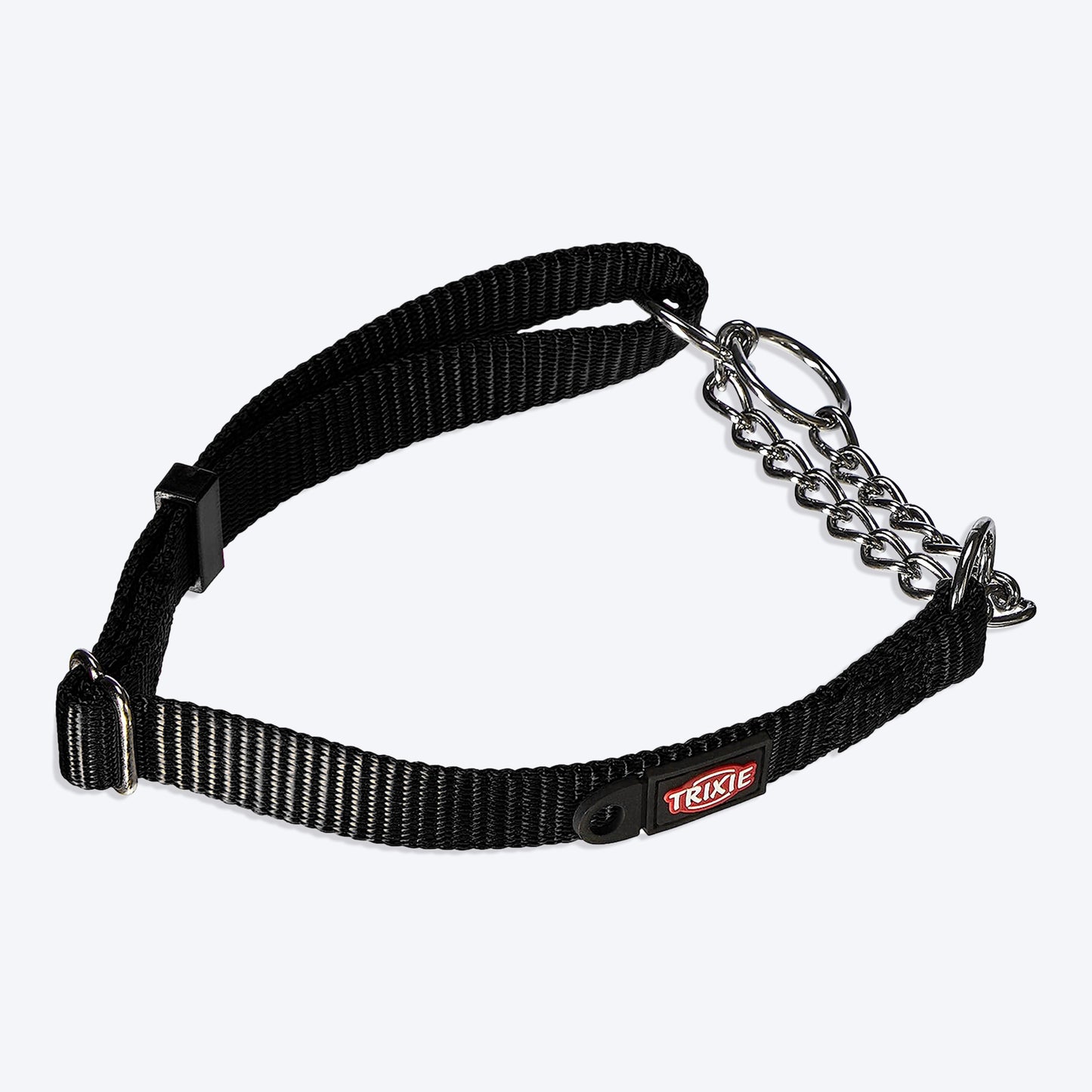 Trixie Premium Stop-The-Pull Dog Collar - Jet Black - Heads Up For Tails