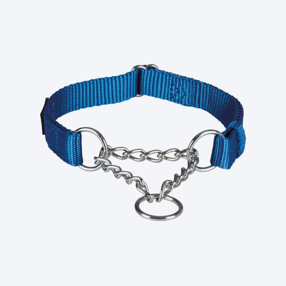 Trixie Premium Stop-The-Pull Collar - Royal Blue - Heads Up For Tails