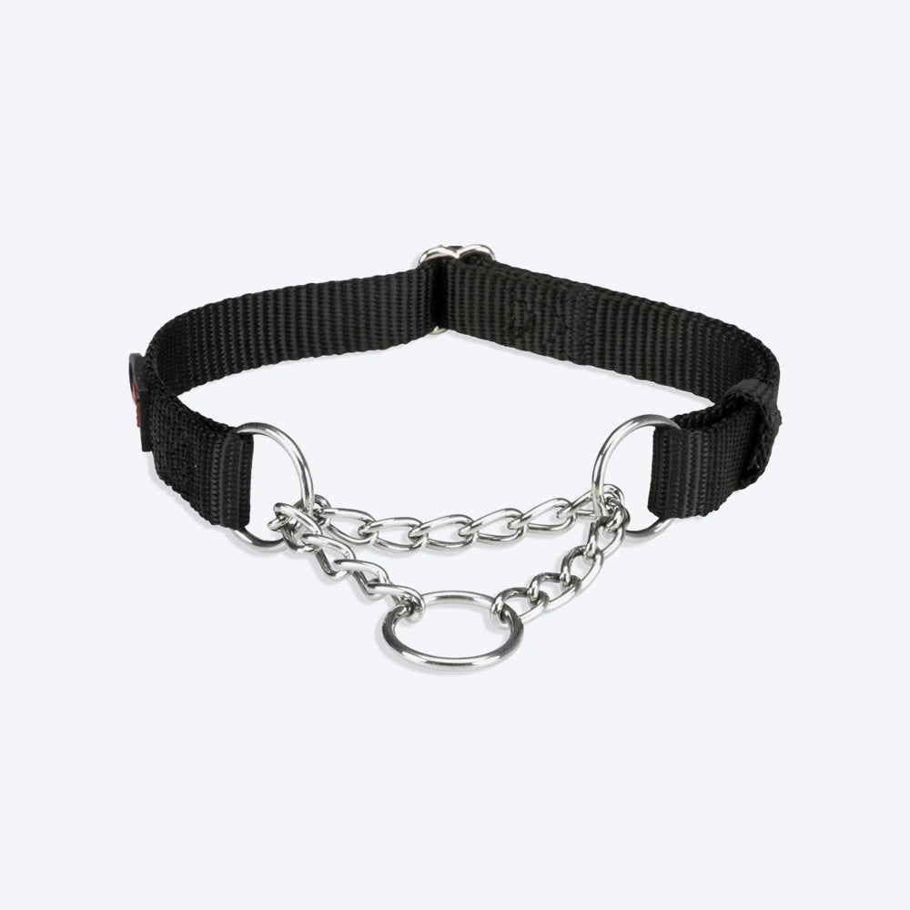 Trixie Premium Stop-The-Pull Dog Collar - Jet Black - Heads Up For Tails