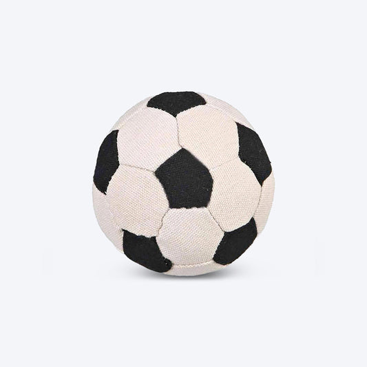 Trixie Soft Canvas Soccer Ball Dog Toy - Soundless- 11 cm