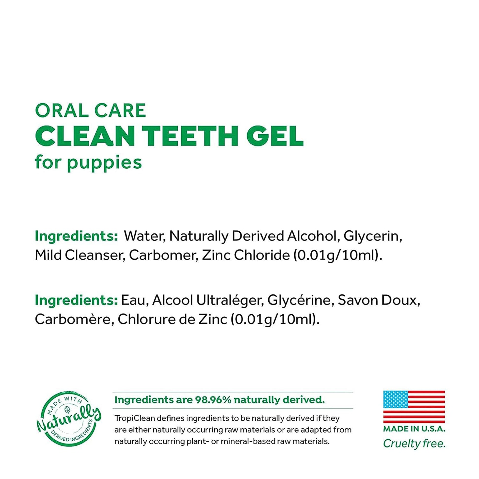 Tropiclean Fresh Breath Puppy Clean Teeth Gel - 59 ml - Heads Up For Tails