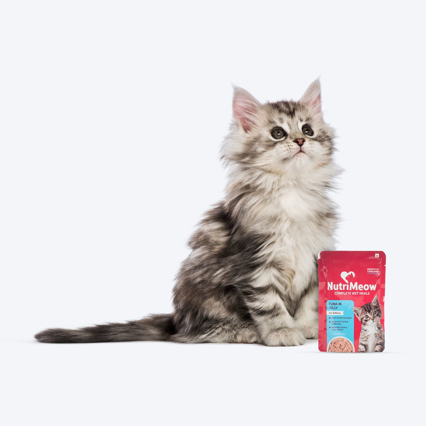 NutriMeow Tuna In Jelly Wet Food For Kitten - 80 gm - Heads Up For Tails