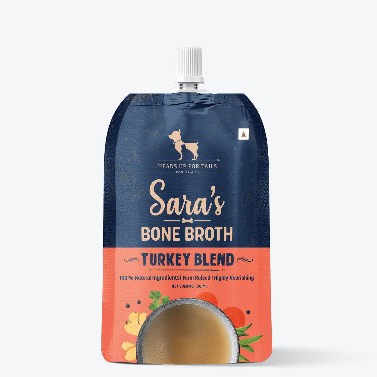 Sara's Turkey Blend Bone Broth For Dogs - 150 ml, Glucosamine Rich, 100% Farm raised
