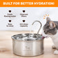 HUFT Stainless Steel Water Fountain For Dog & Cat - Heads Up For Tails