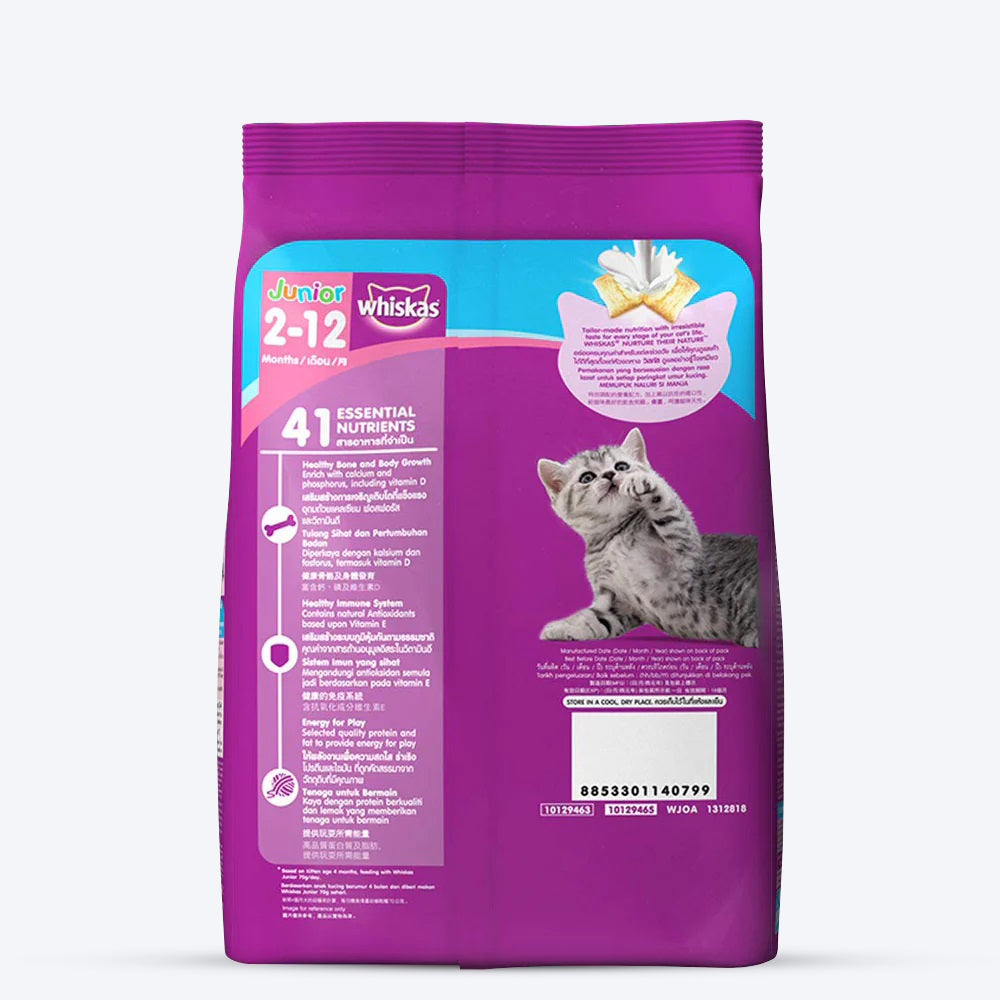 Whiskas Junior Ocean Fish Dry Kitten Food - Heads Up For Tails