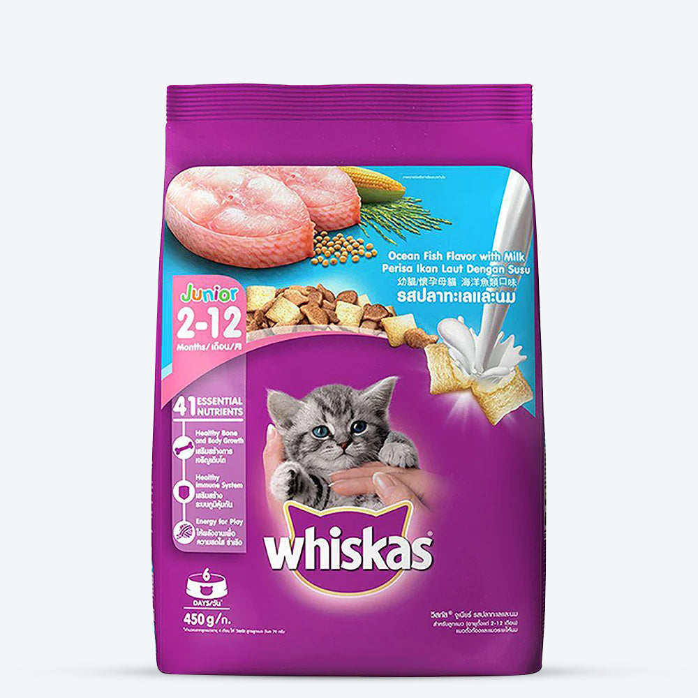 Whiskas Junior Ocean Fish Dry Kitten Food - Heads Up For Tails