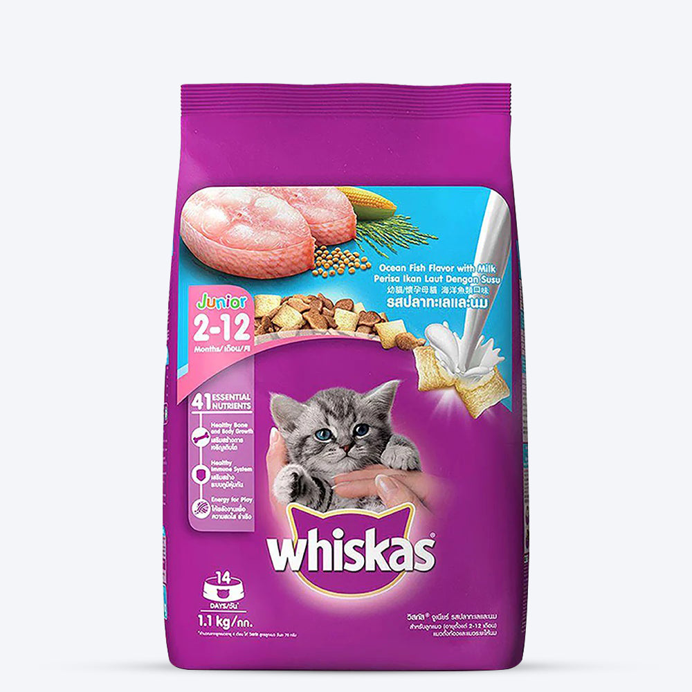 Whiskas Junior Ocean Fish Dry Kitten Food - Heads Up For Tails