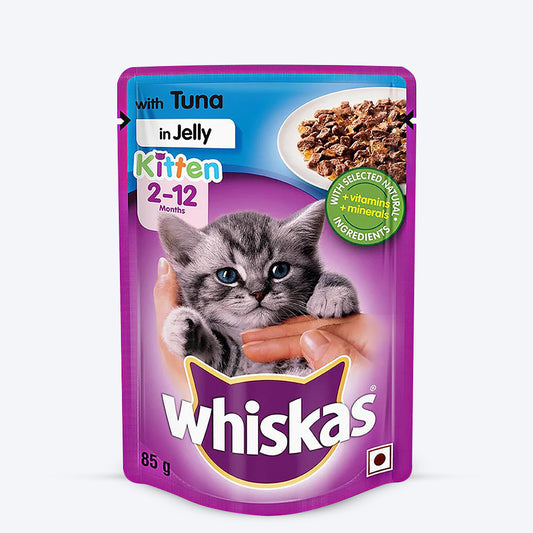 Whiskas Tuna in Jelly Wet Kitten Food - 85 g packs - Heads Up For Tails