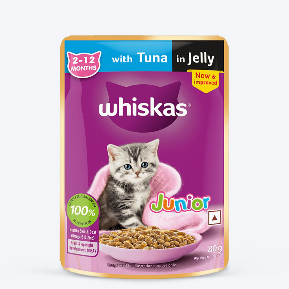 Whiskas Tuna in Jelly (2-12 Months) Wet Food For Kitten - 80 gm Packs_01