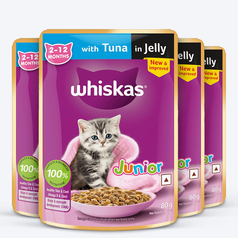 Whiskas Tuna in Jelly (2-12 Months) Wet Food For Kitten - 80 gm Packs_08