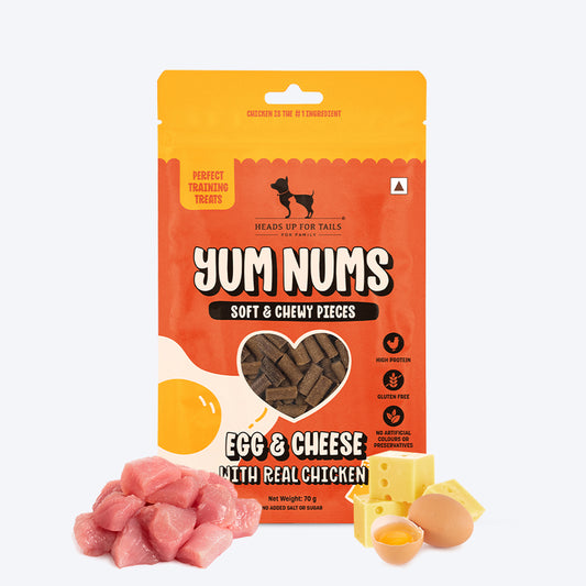 HUFT Yum Nums Soft & Chewy Sticks Egg & Cheese With Real Chicken Treat For Dogs - 75g