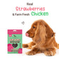 HUFT Yum Nums Soft & Chewy Sticks Strawberry with Real Chicken Treat For Dogs - 70 g - Heads Up For Tails