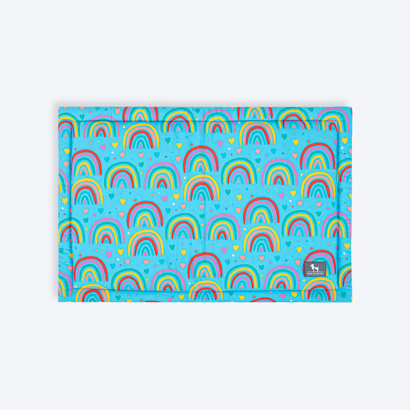 HUFT Over The Rainbow Mat For Dog & Cat - Blue - Heads Up For Tails