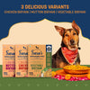 Sara's Wholesome Flavours Of India Vegetable Biryani Dog Wet Food, 300 gm, with 35% paneer and 65% rice & veggies.