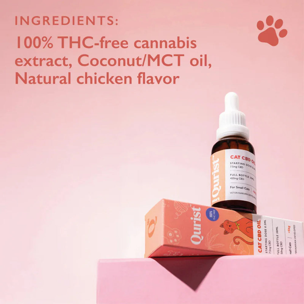 Qurist CBD Oil For Small Cat (Below 5 kg) - 450 mg - 30 ml