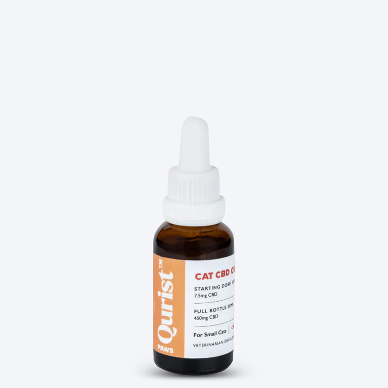 Qurist CBD Oil For Small Cat (Below 5 kg) - 450 mg - 30 ml - Heads Up For Tails
