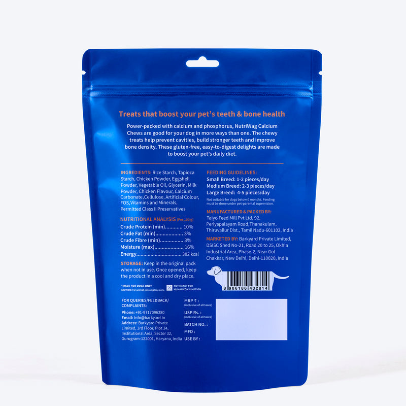 NutriWag Chicken Calcium Chew Bones Treats For Dog