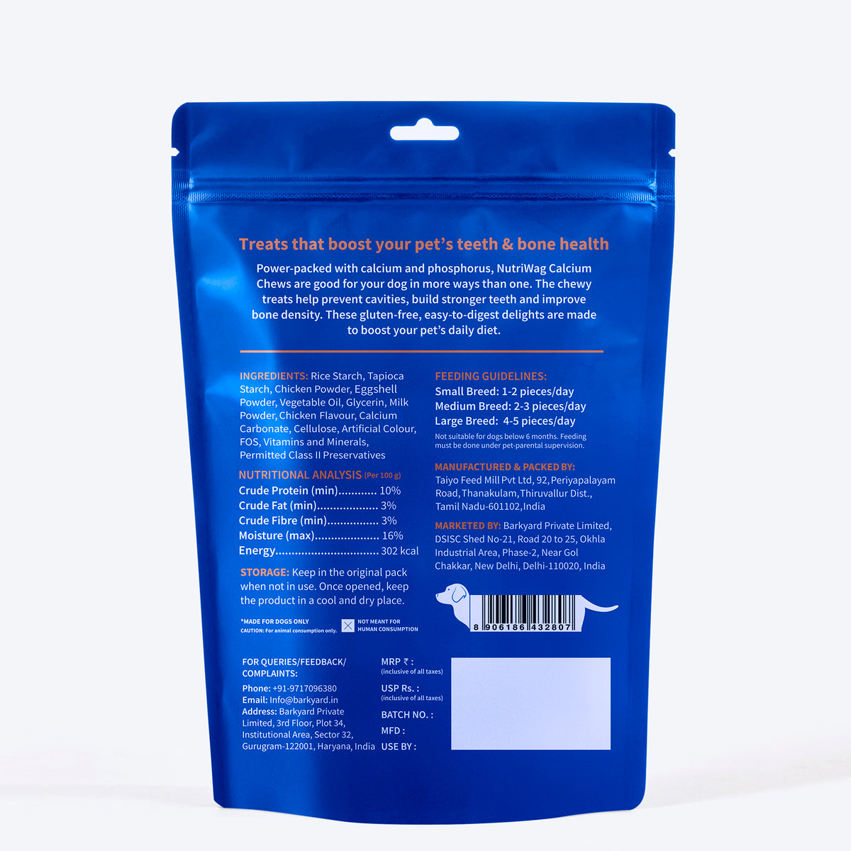 NutriWag Chicken Calcium Chew Bones Treats For Dog